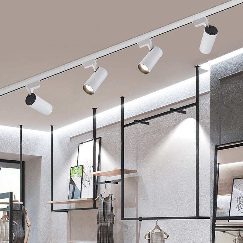 High-Display Track Light Spotlight LED Clothing Store Ceiling Mounted Living Room Background Cloakroom Wall Washer Track Light