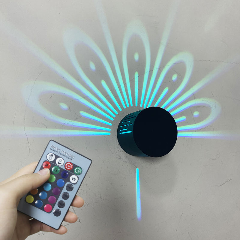 Nordic Round Acrylic Flower LED Wall Light Indoor Lighting Wall Sconce Lamp For Bedroom Bedside Hallway Home Decor