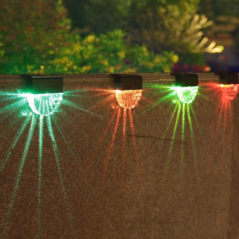 Warm White LED Solar Lamp Stair Outdoor Garden Lights Waterproof Solar Power Balcony Light Decoration for Patio Stair Fence