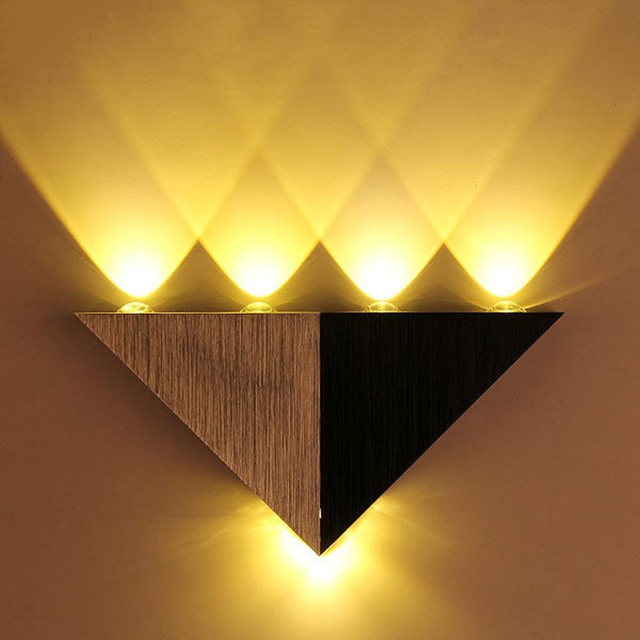 5W Triangle up and down wall lamp for bedroom stairs indoor sconce lighting 220V lighting up and down European style New Year