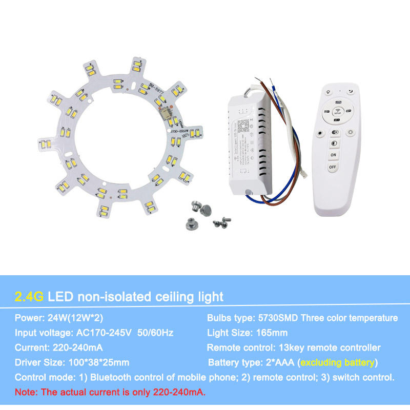 Smart 2.4G Replacement Light Source Surface for Remote Control chandelier ceiling led down light Ceiling light controller