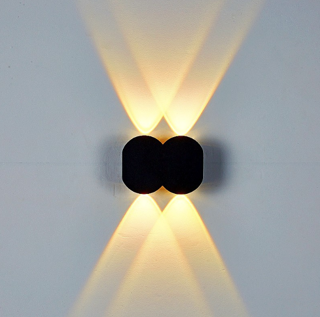 Modern Waterproof Outdoor 4W LED Wall Lamp IP65 Aluminum UP And Down Wall Light Garden Porch Sconce Decoration Light 110V 220V