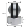 6W AC85-265V Modern Design Double Crystal Wall Light Indoor Up And Down Light Hotel Decoration Household LED Sconce Lamp