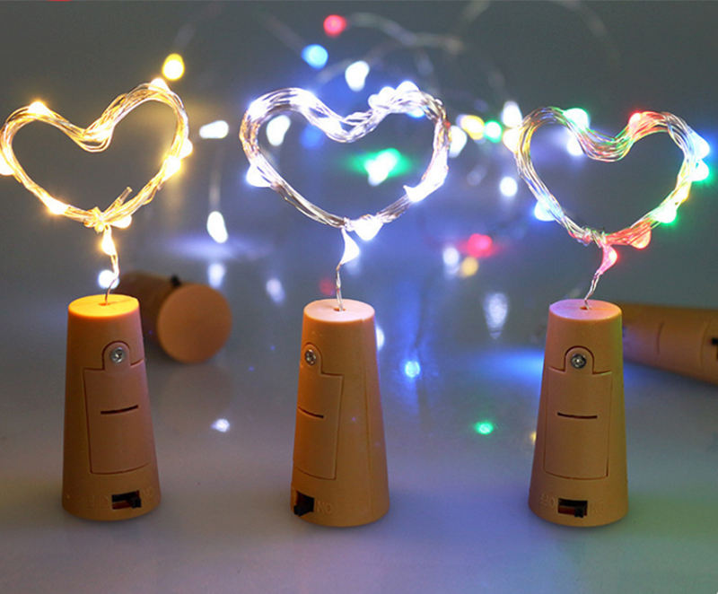 Novelty 2M 20leds LED Copper Fairy Night Light Waterproof Garland Lamp for Garden Christmas Wedding Party Decoration Lighting