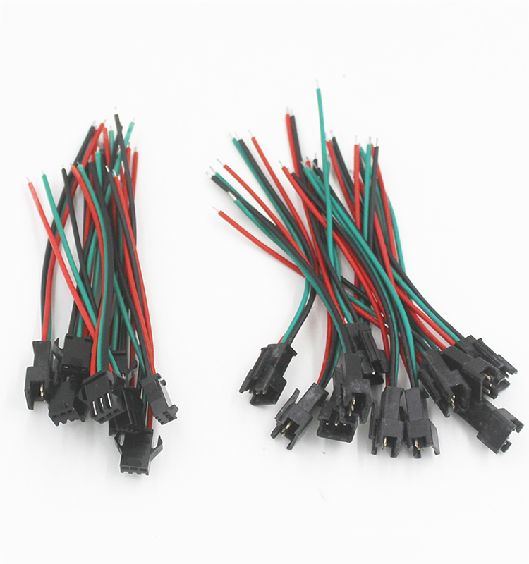 JST SM 3 Pins/head Male to Female Plug/Wire Quick Connector for WS2812B RGB LED Strip