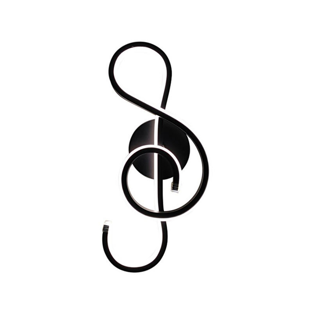 Music Note Modern Minimalist Style Aluminum Decorative LED Wall Sconce Creative Bedroom Living Room Corridor Aisle Wall Light