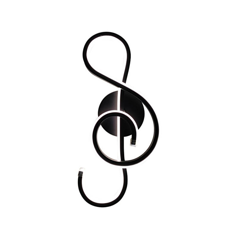 Music Note Modern Minimalist Style Aluminum Decorative LED Wall Sconce Creative Bedroom Living Room Corridor Aisle Wall Light