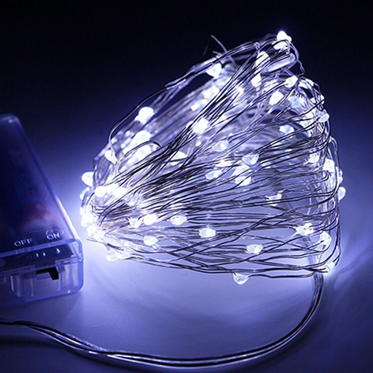 2M LED Garland Copper Wire Light String with Fairy Lamp for Outdoor Garland Party Lights and New Year Christmas Decor
