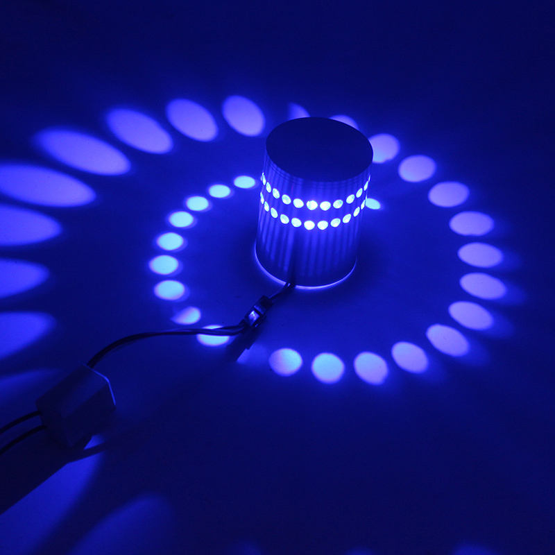 2023 modern Spiral hole LED RGB fancy wall light with Infrared Remote Control for wall light decorative