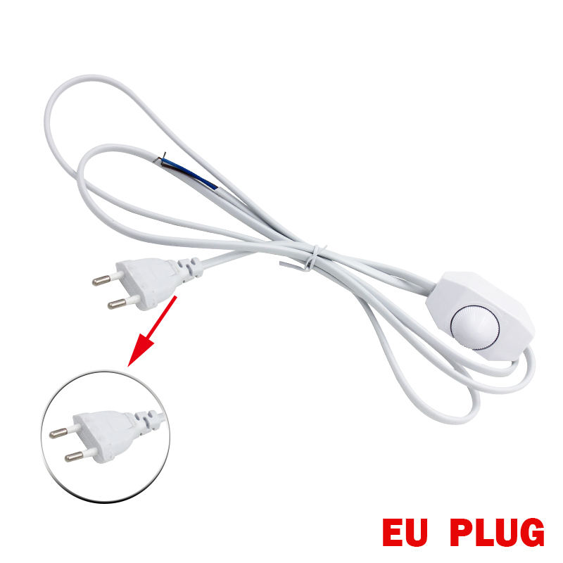 Dimmable 1.8m EU/US Plug Light Switching Round Switch Cord Wire Cable Plug Power for LED Lamps lampshade paper lights star lamps