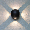 12W Round Waterproof Wall Lamp Four-sided Illuminated Outdoor Sconce Lghting Decorative