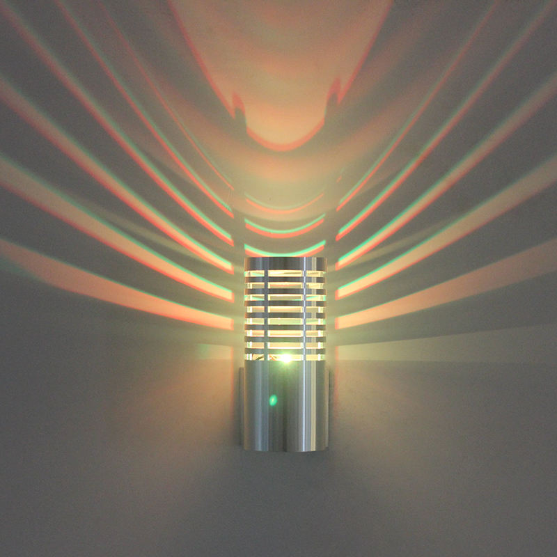 Indoor 3W Cylindrical LED rgb wall lamp AC85-265V Aluminum Bedroom Decorative led wall sconce Hallway Staircase LightingIndoor 3W Cylindrical LED Rgb Wall Lamp AC85-265V Aluminum Bedroom Decorative Led Wall Sconce Hallway Staircase Lighting