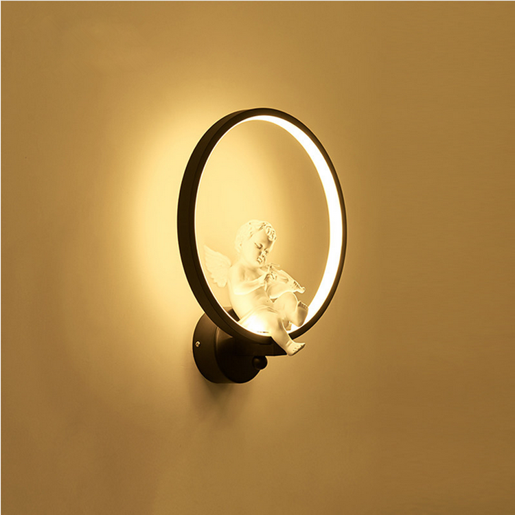 New arrival modern led sconce fancy wall light art ring light wall mount for hotel lights indoor