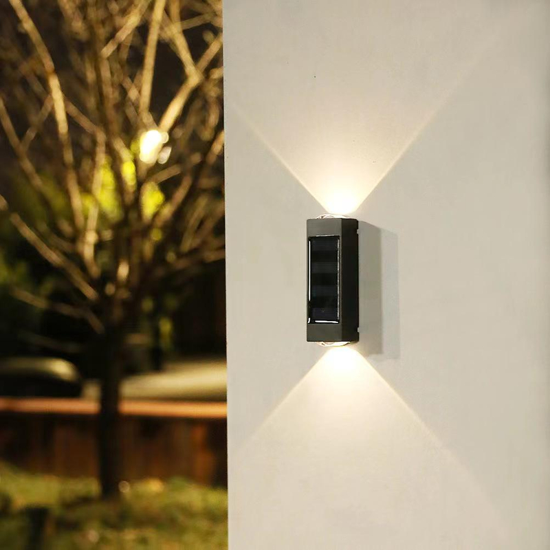 Solar wall light outdoor courtyard outdoor waterproof atmosphere wall decoration infinite stitching up and down