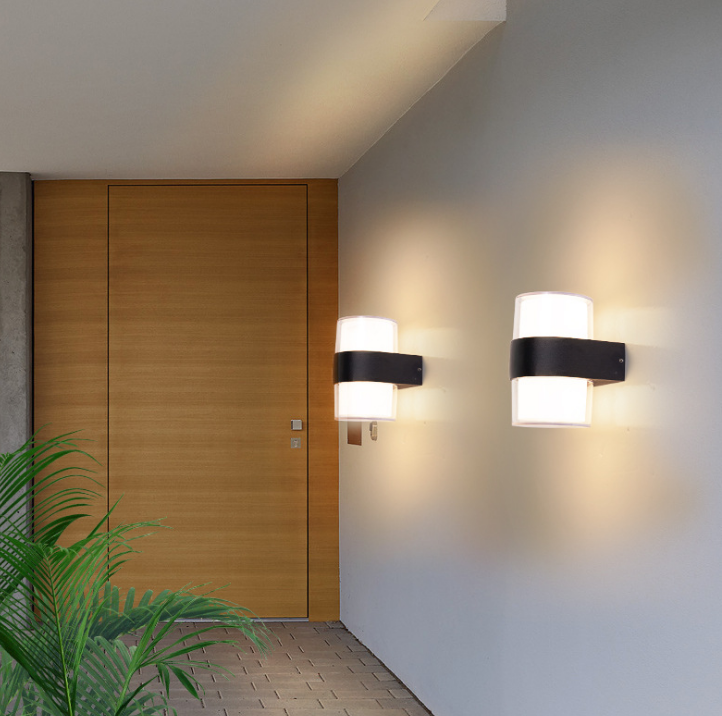 New Round 6W Acrylic Waterproof Led Wall Lamp Garden Outdoor Decoration Front Door Lighting Sconce