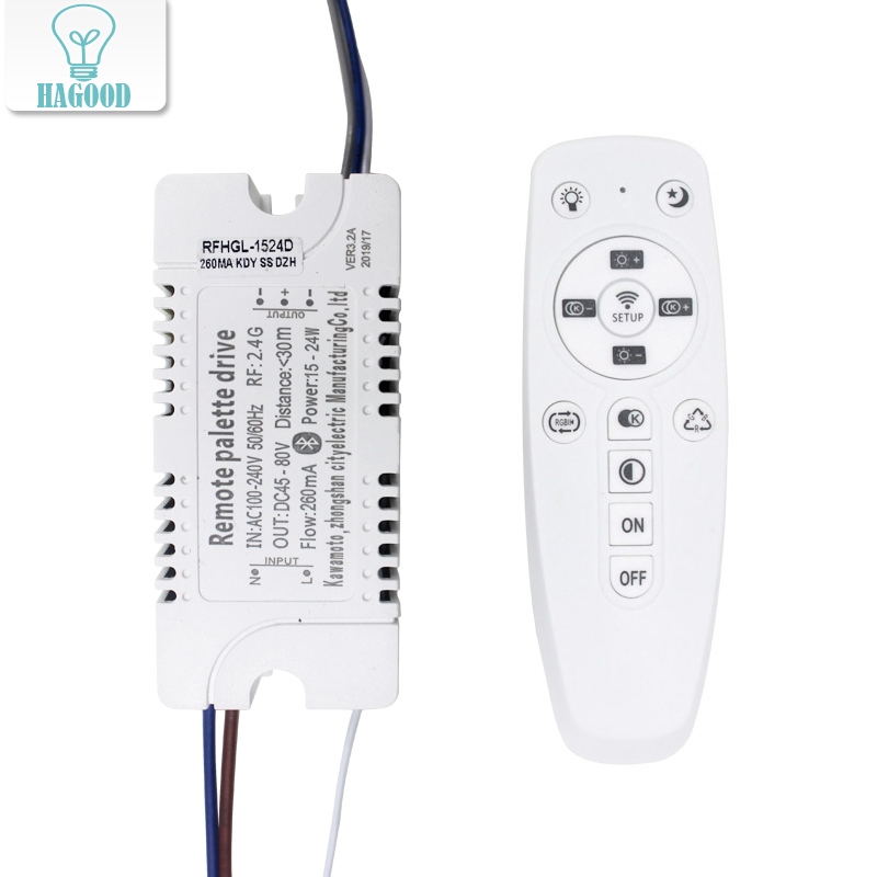 2.4G WIFI Safety Plastic Driver 15-24W Bluetooth Connection Lighting Power Transformer AC100-240VLED Ceiling Light Fixture