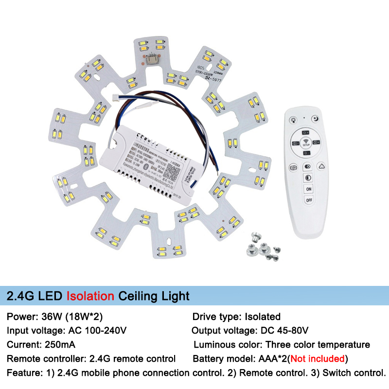 Smart 2.4G Replacement Light Source Surface for Remote Control chandelier ceiling led down light Ceiling light controller