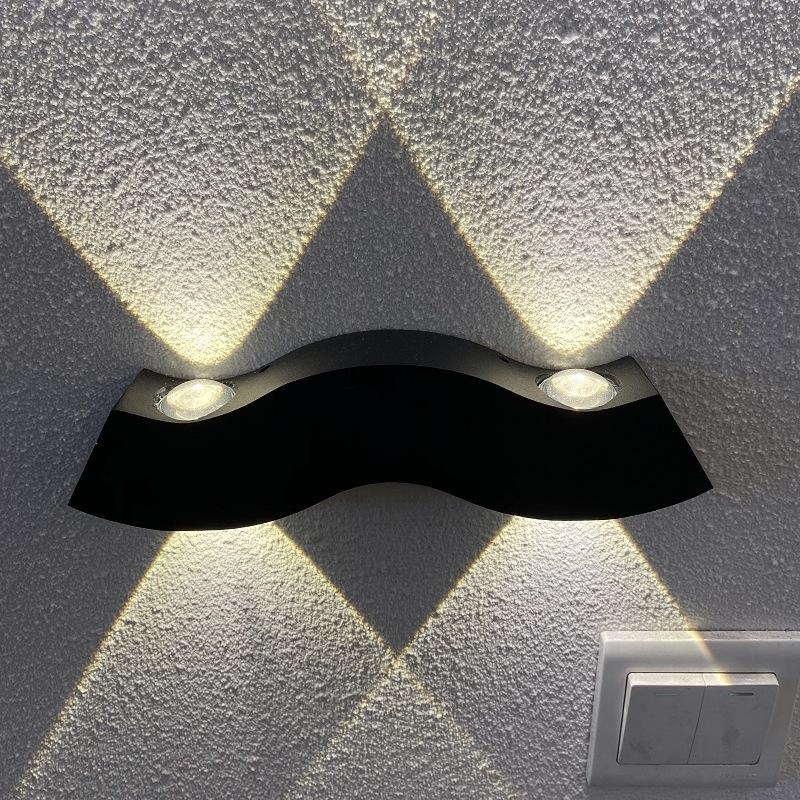 Decorative led light wall lamp with 4 beards and outdoor nightlight led decorative wall light waterproof