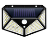 100LED solar wall lamp courtyard four side light-emitting solar lamp human body induction waterproof outdoor lamp