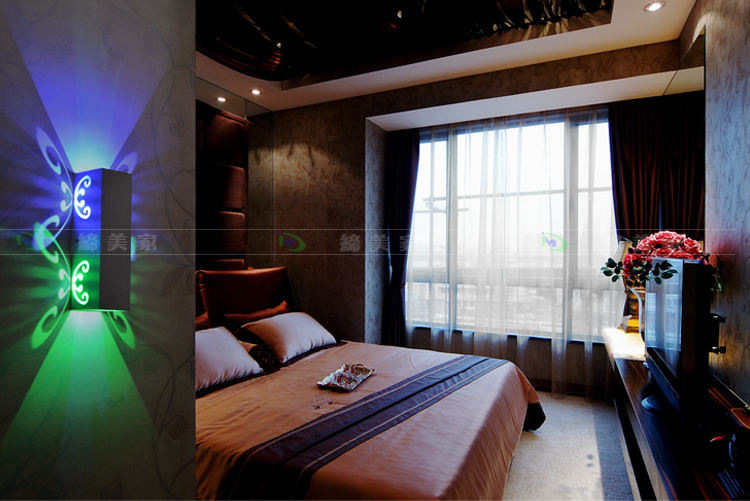 Fokison (Electronic Components) Light Fixture Colorful Lamp Square Led Wall Sconce For led home bar lights