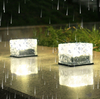 Colorful solar lights ice shaped light outdoor led light wall Solar tile lamp square lamp ice shaped decorative light solar buried lamp IP65 waterproof step outdoor decoration