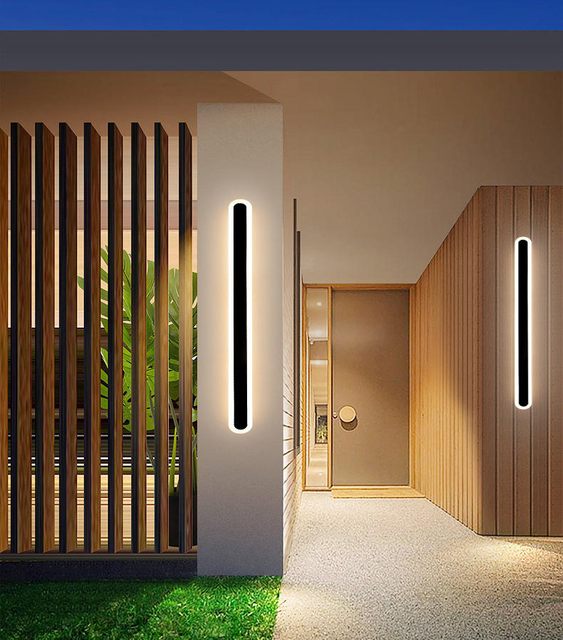 Hagood Modern Simple Long Strip Indoor Aluminum Wall Lamp Waterproof Outdoor Wall Lamp Housing Hot Selling