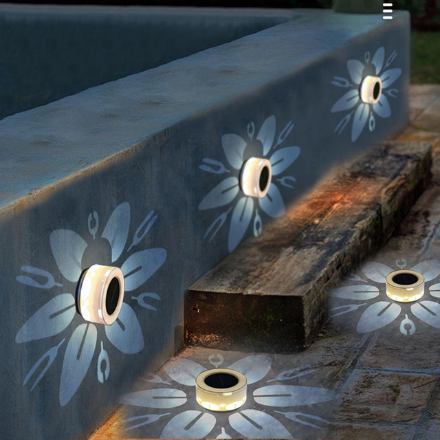 Garden Lights Solar LED Light Outdoor RGB Color Changing Solar Pathway Lawn Lamp for Garden Decor Landscape Lighting