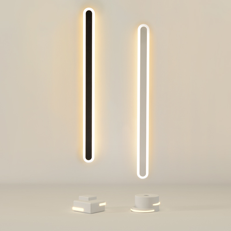 Modern Minimalist LED Line Wall Lamp Bedroom Bedside Sofa Bathroom Mirror Background Decorative Lamp Mrought Iron Acrylic Lights