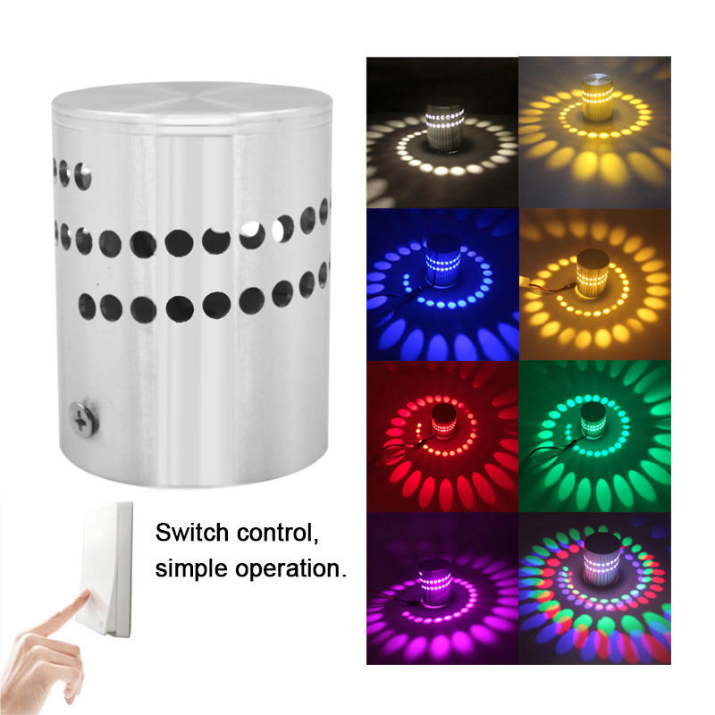 Mixed light High quality Spiral hole wall light and Indoor lighting colorful for living room Decoration