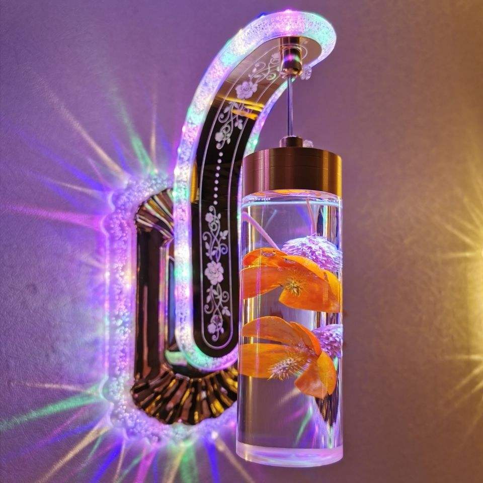 2022 12W LED indoor Wall lamp for bedroom bedside decoration real flower wall light stair lamp night lamp for living room