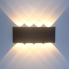 6W Arc-shaped Outdoor Waterproof Up And Down LED Wall Lamp Aluminum Modern Wall Sconce Lighting Wall Light