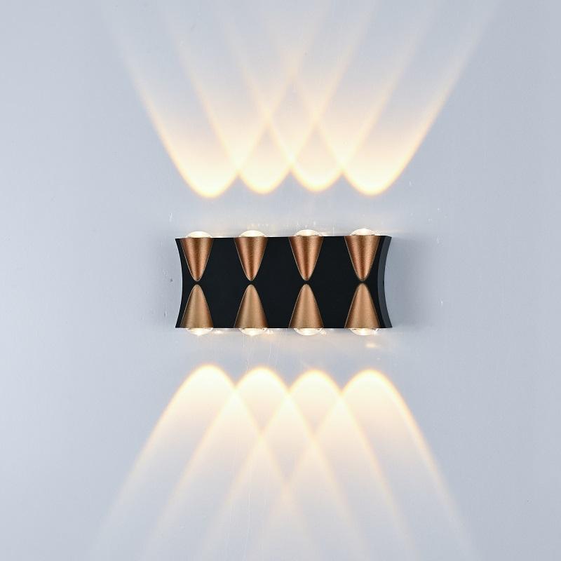 LED Wall Light Waterproof IP65 Aluminum Garden Wall Lamp Gold Black White Light Indoor Outdoor Wall Sconce