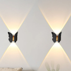 LED Wall Light Butterfly Shaped Outdoor Wall Lamp IP65 Waterproof Wall Light for Garden Decoration Aisle Bracket Light