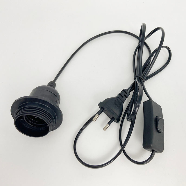 E27 303 Switch Half Tooth Cord Cord Wire Light Switching Plug Power Button Switch 1.8m Line Cable LED Lamp EU US Plug Model