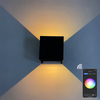 Outdoor Smart Outdoor Wall Light Dimmable Colour Changing RGB Wall Lamp Waterproof IP65 Adjustable Light Beam Outdoor Lamp