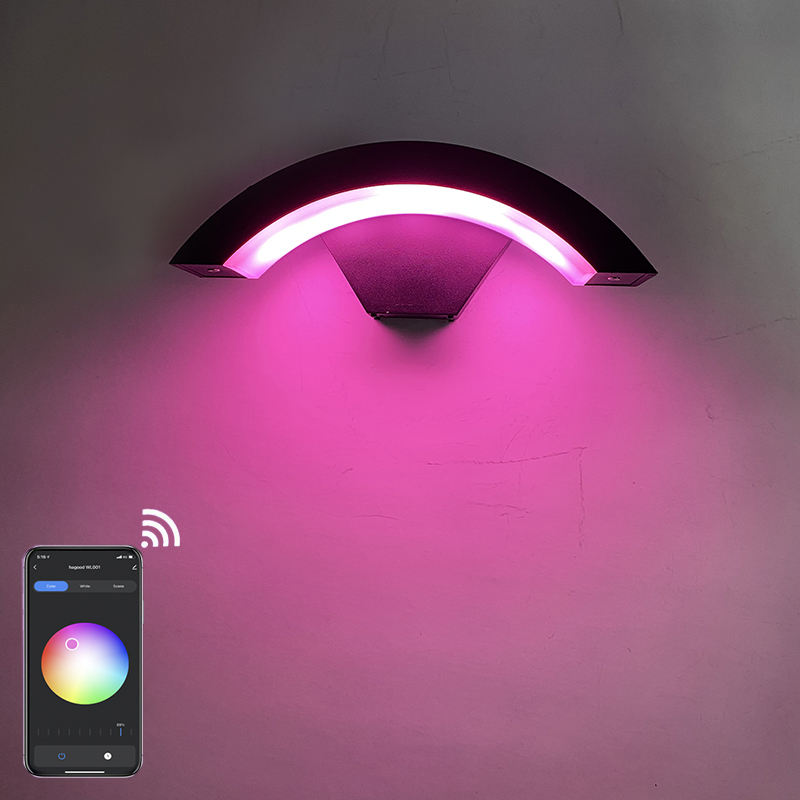 2023 Tuya App Smart wall lamp LED intelligent wall lamp IP65 waterproof colorful fashionable decorative wall lamp