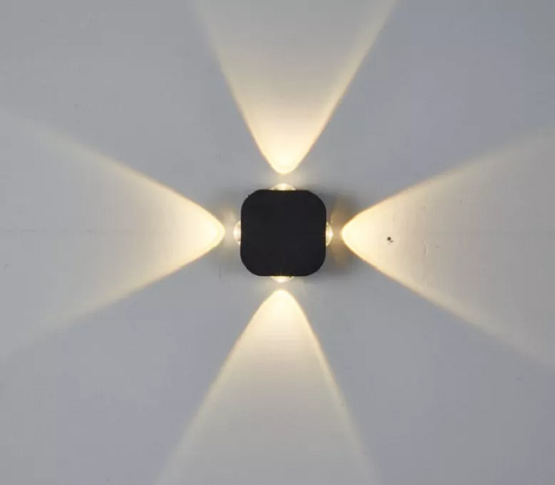Outdoor Waterproof IP65 4W LED Wall Lamp Aluminum Wall Sconce Garden LED Wall Light