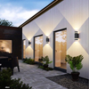 GU10 Outdoor Wall Light LED Light Control Induction Garden Wall Lamps Double Head Up And Down Lighting Courtyard Balcony Sconce