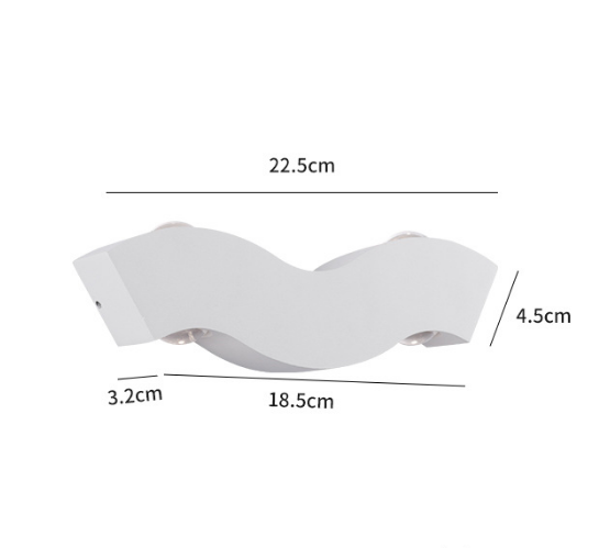 Nordic Waterproof IP65 4W wall lamp simple led living room Background Wall Lamp hotel hall corridor lighting Up and Down light