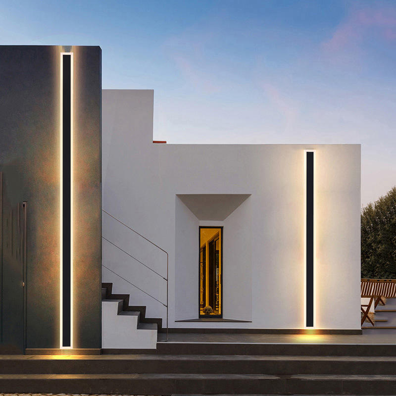 LED Aluminum Modern Garden Rectangular waterproof wall lamp