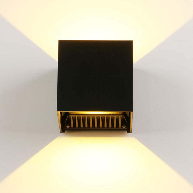 Hot Sell Modern LED Up Down Lighting Living Room Cube Sconce Lamp Fixture Mount Indoor Outdoor Wall Light 20W 12CM Cube Light
