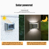 6LED Solar Lamp IP65 Waterproof Outdoor Lamp Courtyard Wall Lamp for Garden Villa Decoration LED Garden Wall Light