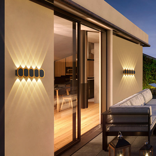 6W 12W LED Wall Light Outdoor Waterproof IP65 Porch Garden Wall Lamp Indoor Bedroom Bedside Decoration Lighting Lamps Aluminum