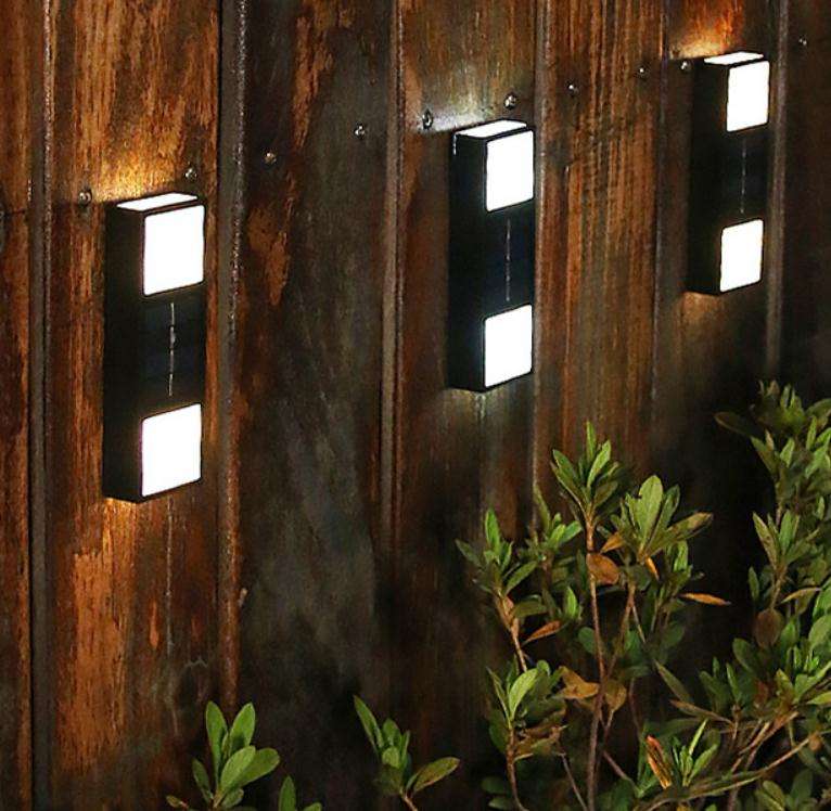 6LED Solar wall lamp IP65 outdoor waterproof courtyard light garden villa outdoor wall washing lamp wall lamp