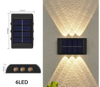 4LED 6LED up and down solar wall light outdoor decoration garden courtyard home wall light waterproof luminous outdoor