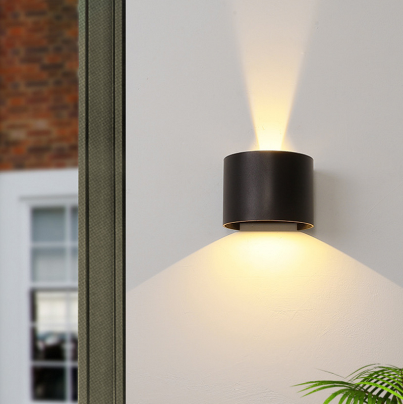 Motion Sensor 12W LED Wall Sconce Waterproof IP65 Porch Garden Up And Down Wall Lamp Semicircular Waterproof Wall Lamp