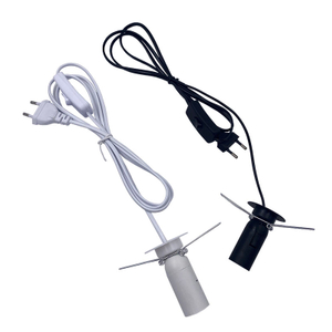 E14 base socket european pendant lamp holder with on off switch eu plug vintage wire extension e14 light bulb base