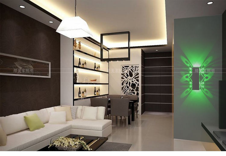 Decorative Led Lamp Double Butterfly Wall Light And Indoor Night Light.LED Light Indoor Light Lamp Decorative Goods