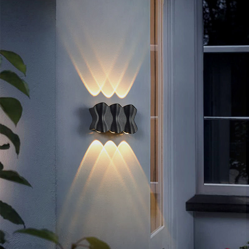 Modern Waterproof Outdoor 12W LED Wall Lamp IP65 Aluminum UP And Down Wall Light Garden Porch Sconce Decoration Light 110V 220V