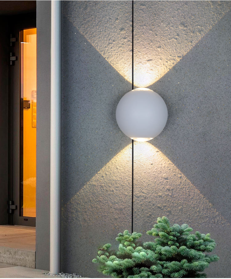 6W Waterproof Light 2023 NEW Ball Lights Outdoor LED Wall Lamps Round Waterproof Wall Lamp Up And Down Wall Lamp